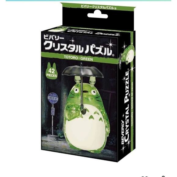 Totoro Crystal Puzzle 3D Studio Ghibli Kawaii Anime Collectible Gift Green - Picture 1 of 3